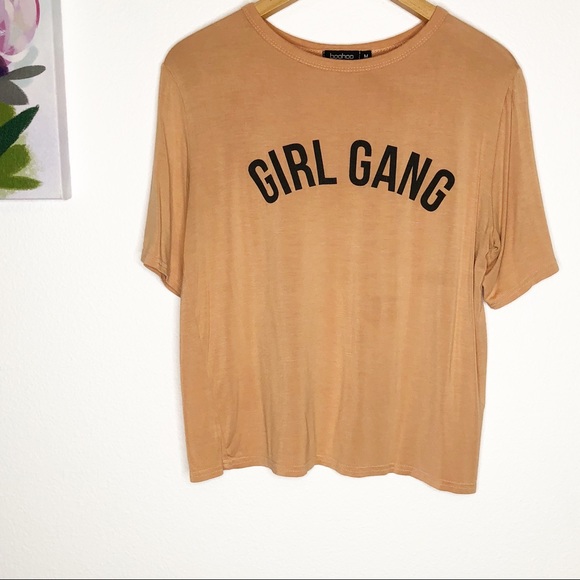 Boohoo Tops - 🍁Boohoo | Girl Gang Cropped Tee M